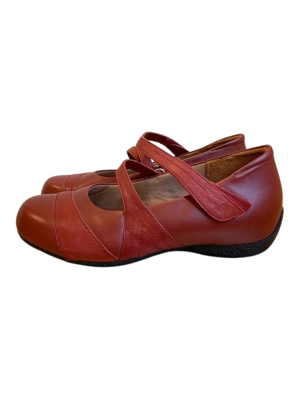 Ziera Love your feet Red leather Mary Jane shoes ajustable 37 orthotic friendly